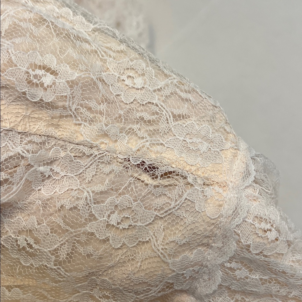 70’s VINTAGE VICTORIAN TEA LACE RUFFLE COQUETTE BOW PINK DRESS SIZE XS - Picture 12 of 17